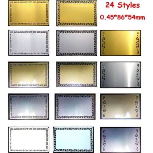 0.45mm Super Thickness 100pcs Blank Sublimation Metal Name Card Printing Blank Business Card Sublimation Ink Transfer paper