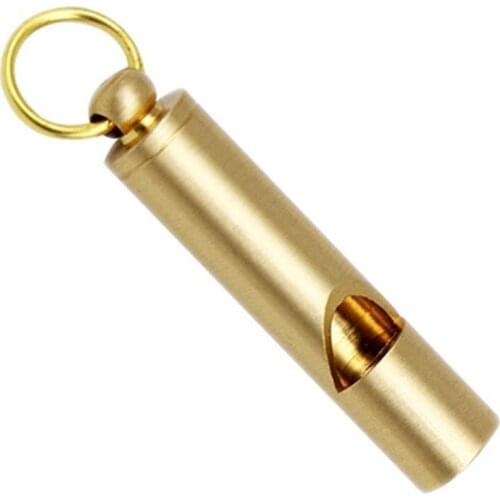 Sport Outdoor Rescue Emergent Pendant Gear Camp Hike Mountaineer Whistle for Survive Mountainclimb Vintage Antique Brass Referee