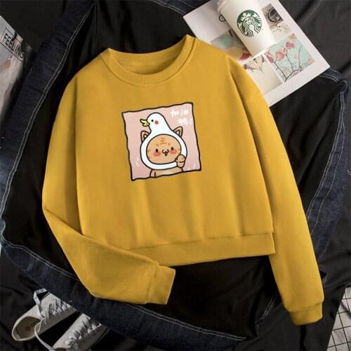 Girls Sweaters College Style Long Sleeve Pullover Autumn Spring Sweater Printed Cute Little Duck Casual Fashion Sweater 5 Colors