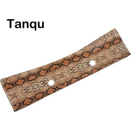 TANQU New Faux Solid Snakeskin Grain PU Leather Trim Decoration for Classic Mini Obag O Bag Serpentine Trims for Spring season