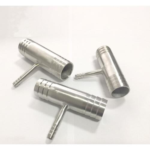 8/10/12/14/16/19/20-51mm Hose Barb Reducer Tee 3 Ways Splitter 304 Stainless Steel Hosetail Connector Coupler Fitting