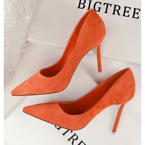 BIGTREE Shoes Women Pumps Fashion High Heels White Black Yellow Heel Shoes Ladies Party Bridal Wedding Shoes Women Stiletto 9CM