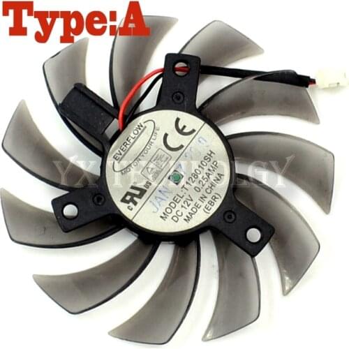75mm Everflow T128010SH DC 12V 0.25A Cooling Fans MSI R6850 6850 HD6850 Graphics Video Card Cooler Fan