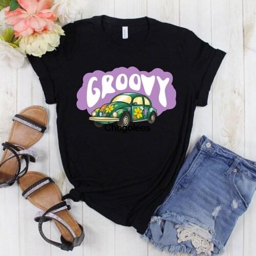 1970s Retro Groovy Vintage Hippie T Shirt. Far Out Bohemian Disco Fashion Shirt