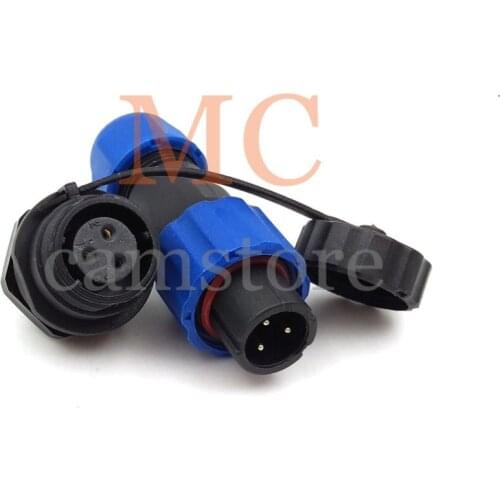 SD13 3pin Waterproof Connector, IP68 Electric Power Cable Plug Socket Panel Mount Industrial Adapter, Solar Panel Power Plug