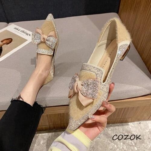 Womens Shoes Butterfly-knot Crystal 2021 Shoes for Women Casual Fashion Korean Luxury Women Shoes
