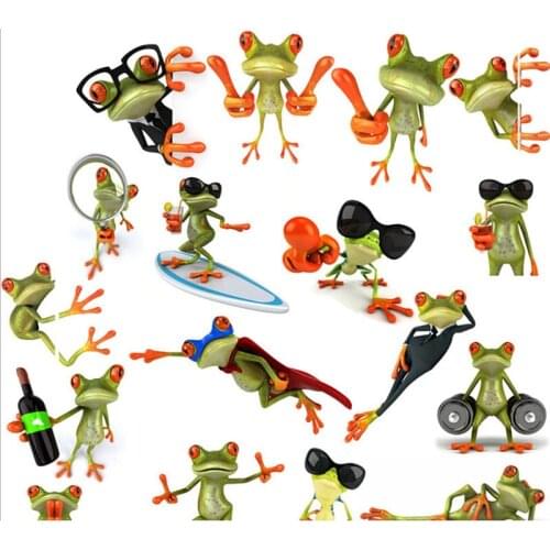 1pc New Arrival 3D Frogs Funny Car Stickers car styling vinyl decal sticker decoration High temperature & water Proof