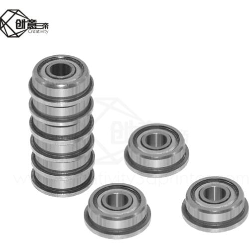 10Pcs F623ZZ 3d printer flange bushing ball bearings 3x10x4 mm Mini Metal Double Shielded Flanged Ball Bearings For 3D printer