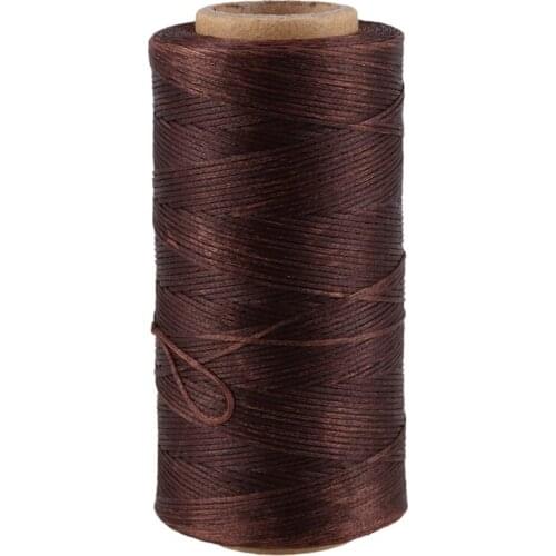 260M 150D 1MM Leather Sewing Waxed Wax Thread Hand needle Cord Craft DIY New Color:Light Brown