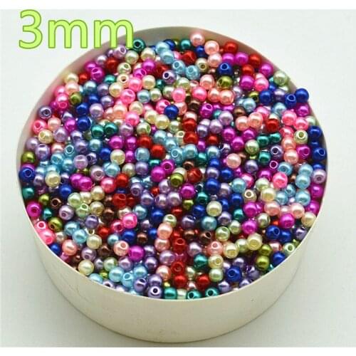 3-10mm mix color round pearl beads fashion DIY garment beads accessories free shipping