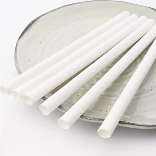 50Pcs Bubble Tea Juice Straw Disposable Pear Drinking Straw Set 20*1cm Bamboo Fiber Straight Drinks Straws Bar Party Accessory