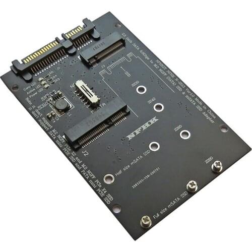M.2 NGFF MSATA SSD to 2.5 SATA3 to M.2 NGFF MSATA SSD Adapter Card