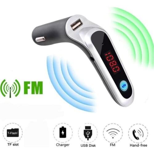 1pc Car Kit Bluetooth Handsfree FM Transmitter Cigarette Lighter Type Radio MP3 Player USB Charger Car Automobile Accessories