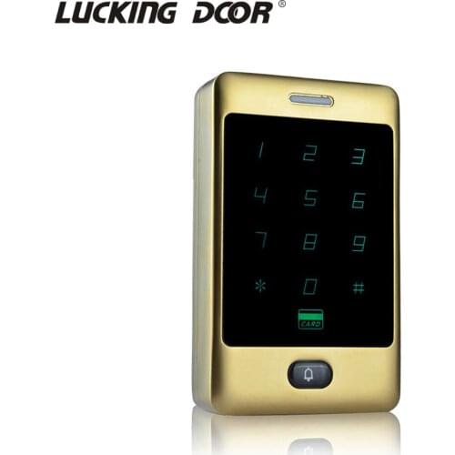 Standalone Access Control System 125KHZ RFID Keypad Metal Touch Waterproof IP65 Door Lock Security System WG26 input/output