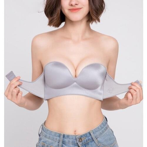 Sexy Strapless Bra Push Up Lingerie Seamless Invisible Bras Half Cup Brassiere Women Dress Wedding Underwear