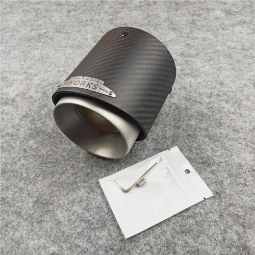 One Piece Matte Black Muffler Tip For MINI Cooper S R55 R56 R60 F54 F55 F56 Cooper Carbon Fiber Stainless Steel Exhaust Pipe