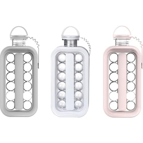 Ice Ball Kettle with Lid Anti-lost Chain Leak-proof Transparent Body Portable Container Ice Ball Maker Cocktail Round Ice Ball