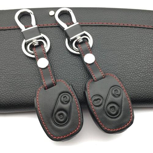 High quality Genuine Leather key chain ring cover case holder Fit for Honda CR-V Civic Fit Freed StepWGN Key Two 2 Buttons