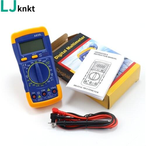 A830L LCD Display Digital Multimeter AC DC Voltage Diode Triode Freguency DC Current Tester With Buzzer Function Portable