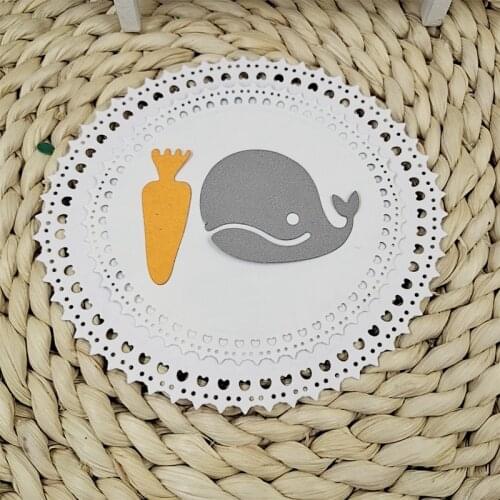 Deguang creative paper cutting machine metal scrapbook creative DIY greeting card 3D love frame whale carrot 2020 NEW