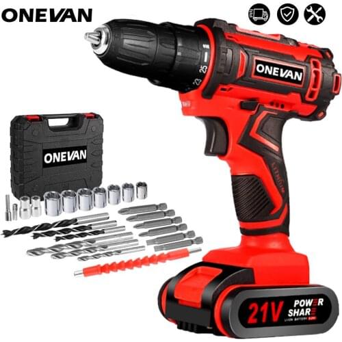 21V Electric Drill Cordless Electric Screwdriver Rechargeable Battery Mini Electric Power Screwdriver Power Tool Hand Drill