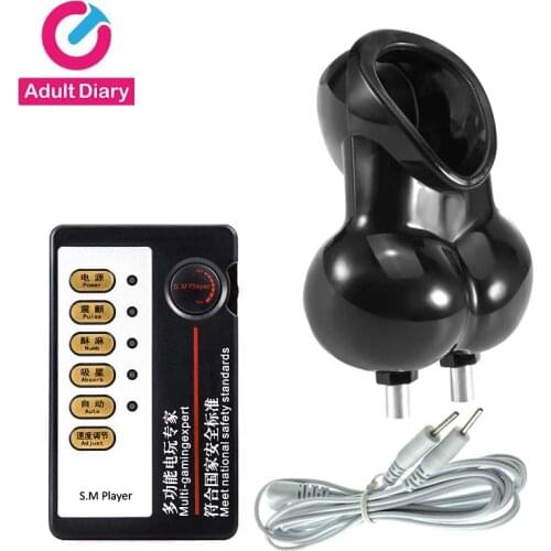 Electric Shock Scrotum Chastity Cage Dildo Penis Bondage Restraint For Adult Masturbator For Man No Vibrator Intimate Good