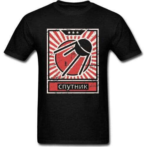 Sputnik-1 T-shirt Men Russia Space Program Tshirt Mexico Retro Tops CCCP Tee Shirts Cotton Adult C C C P T Shirt Father Day Gift