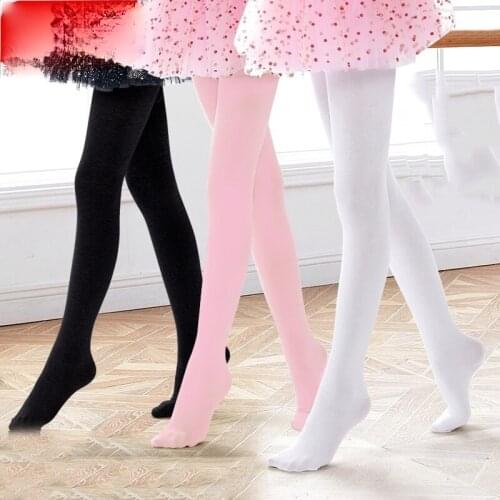 Dance Pantyhose Spring Summer Solid Color Girls Ballet Cotton Elastic Stretch Skinny Girls Stockings Brathable Velvet Tights