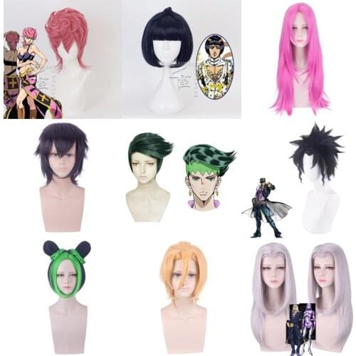 Cosplay Wig JOJOs Bizarre Adventure Leone Abbacchio Moody Blues Wig JOJO Trish Una Costume Halloween Party Wigs