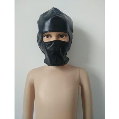 Black color Open Eyes Zentai Costume Metallic Shiny Hood Mask Halloween Adult kids sizes or customers setting