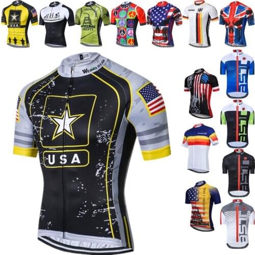 Mens USA Cycling Jersey 2021 Pro Team Cycling Clothing Maillot Ciclismo Quick Dry MTB Bike Jersey Bicycle Shirt Uniforme Clothes