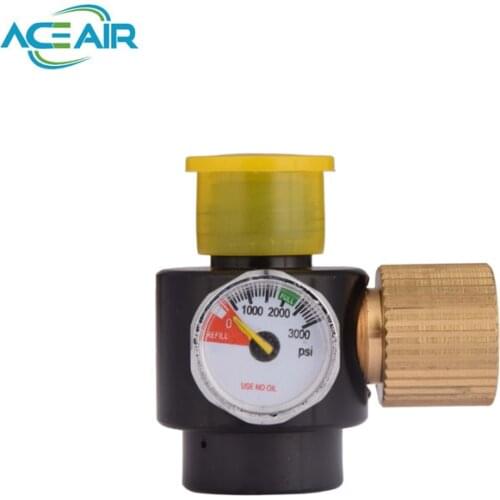 PCP Paintball Tank Adjustable Regulator Output Pressure 0-3000psi G1/2-14 Thread