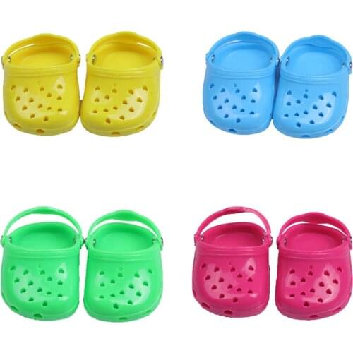 Fit 18 Inch 43cm Doll Shoes Cool Summer Slippers Accessories For Baby Birthday Festival Gift