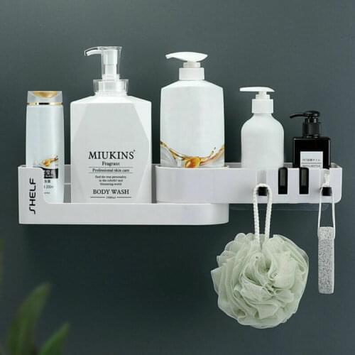 Practical Bathroom Seamless Rotating Tripod Storage Rack Shelf Corner Bath Storage Holder Kitchen Bathroom Accessories