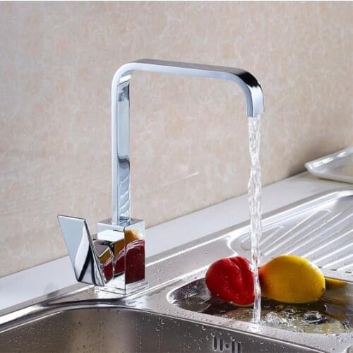 Superior in Quality and Reasonable in Price Kitchen Faucet Chrome Polished Basin Faucet Hot and Cold Water Swivel Mixer Tap