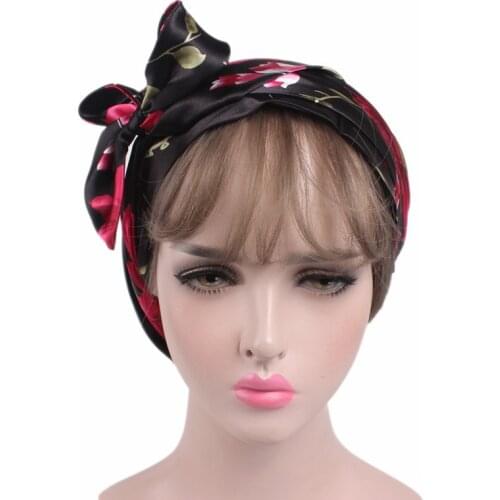 Adjustable 58cm Soft Silk Hair Styling Caps Women Night Sleep Shower Cap Ladies Long Hair Care Bonnet Headwrap Hat Accessories