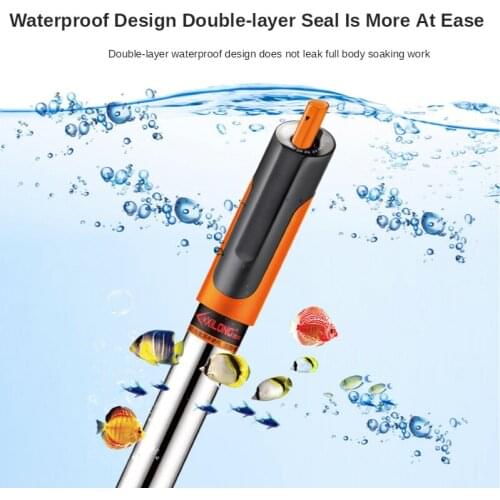 Adjustable Aquarium Heater Submersible Stainless Steel Fish Tank Heating Rod Control Temperature Power Saving Heater 220V