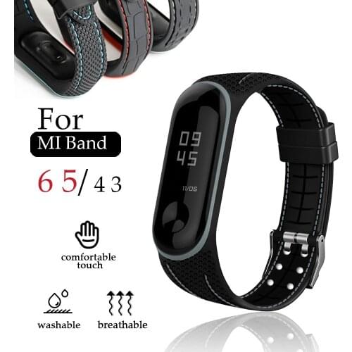 Bracelet for Xiaomi Mi Band 6 5 4 3 Sport Silicone Watch Band Wrist Strap for Mi Band 6 5 Bracelet for Xiaomi Band 4 NFC Belt 3
