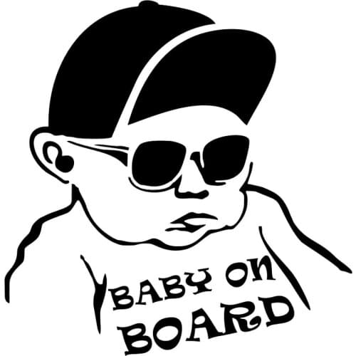 S51475# Various Sizes/Colors Car Stickers Vinyl Decal Baby on Board Motorcycle Decorative Accessories Creative Laptop Helmet