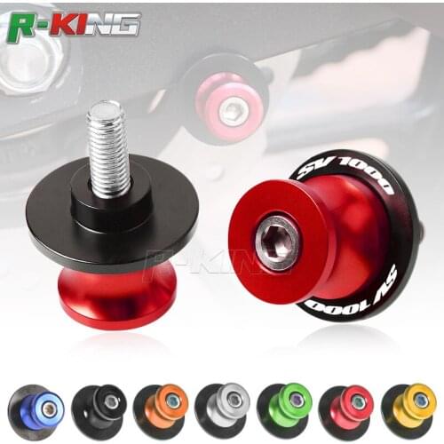 For SV1000/S SV1000 1000 S All Year Swingarm Sliders Spools Screws Stand Slider 8mm CNC Motorcycle