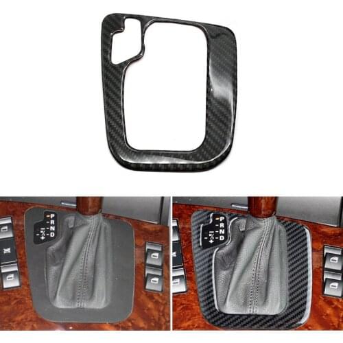 Car Styling Real Carbon Fiber Center Control Gear Shift Panel Cover Frame Trim For BMW 3 series E46 1998 - 2005 only LHD