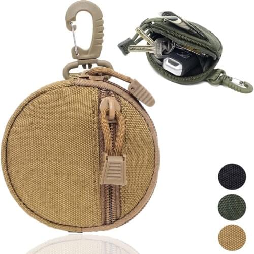 Tactical EDC Pouch Military Key Earphone Holder Men Coin Wallet Purses Army Coin Pocket with Hook Waist Belt Bag for Hunting