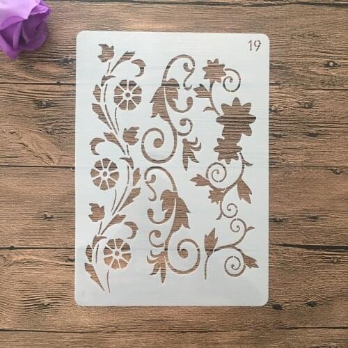 1Pcs Flower Border Lines A4 29cm Stencil For Painting Scrapbook Coloring Embossing Album Decorative Template mandala stencils