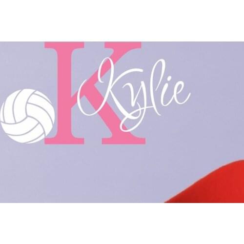 Volleyball Sports Wall Decals Personalized Custom Name Vinyl Wall Stickers For Kids Room Girls Boys Bedroom Home Decor Art S626