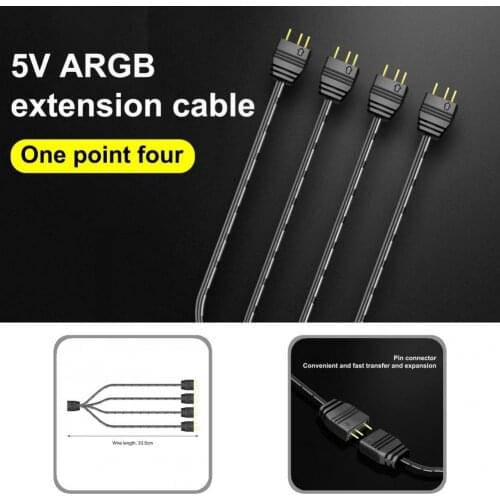 1 to 4 Universal 1 to 4 Mainboard ARGB Splitter Cable Computer Accessories