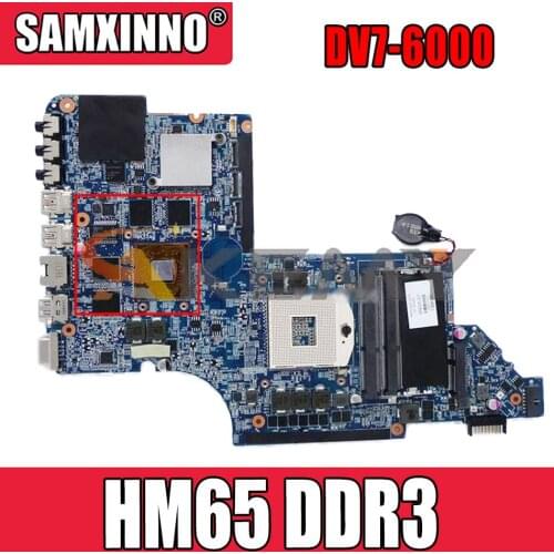 659095-001 659095-601 For HP Pavilion DV7-6000 Laptop Motherboard HM65 216-0810001 DDR3 Notebook Mainboard