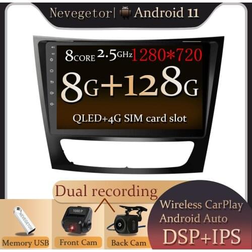 DSP IPS 4G 64G Android 10 2 din car DVD player For Mercedes Benz E-class W211 E200 E220 E300 E350 E240 E270 E280 CLS CLASS W219