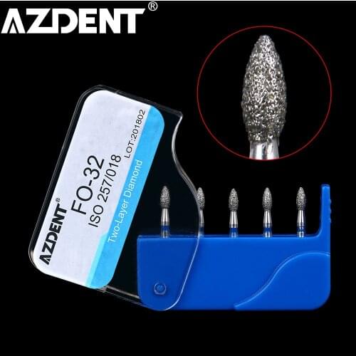 Br31 Br40 FO32 SF41 Two Layer5pcs/box diamond Diamond Coated Burs for High Speed Handpiece FG