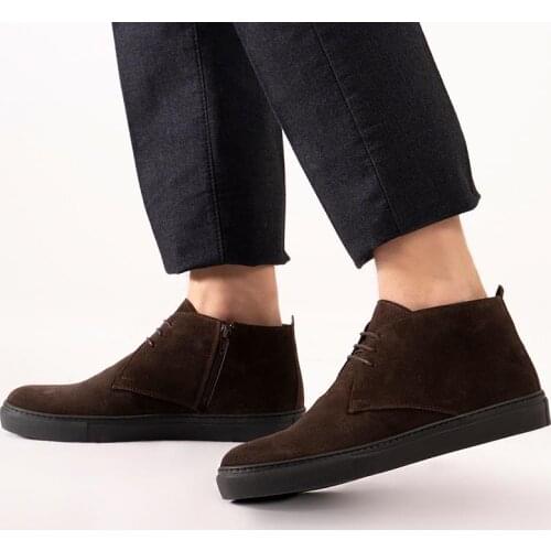 Callizio Men Shoe Genuine Leather Lace Up Casual Boots Luxury Business Oxford Male Footwear Winter Autumn High Quality for Dres