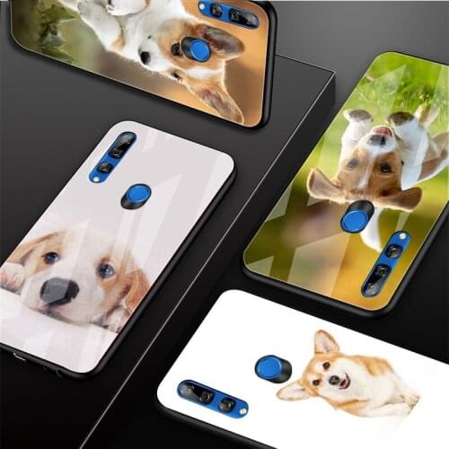 Corgi dog Tempered Glass Phone Case For Huawei honor 8X 9 10i 20i 20Lite 20Pro 30 Pro Cover Shell